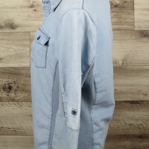 Cavalini* Women's 3/4 Flared Sleeves Button Down Shirt Size~ PM - Picture 3 of 13